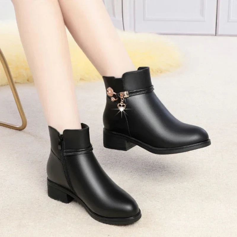 Constance | Botines Forrados de Tacón Bajo
