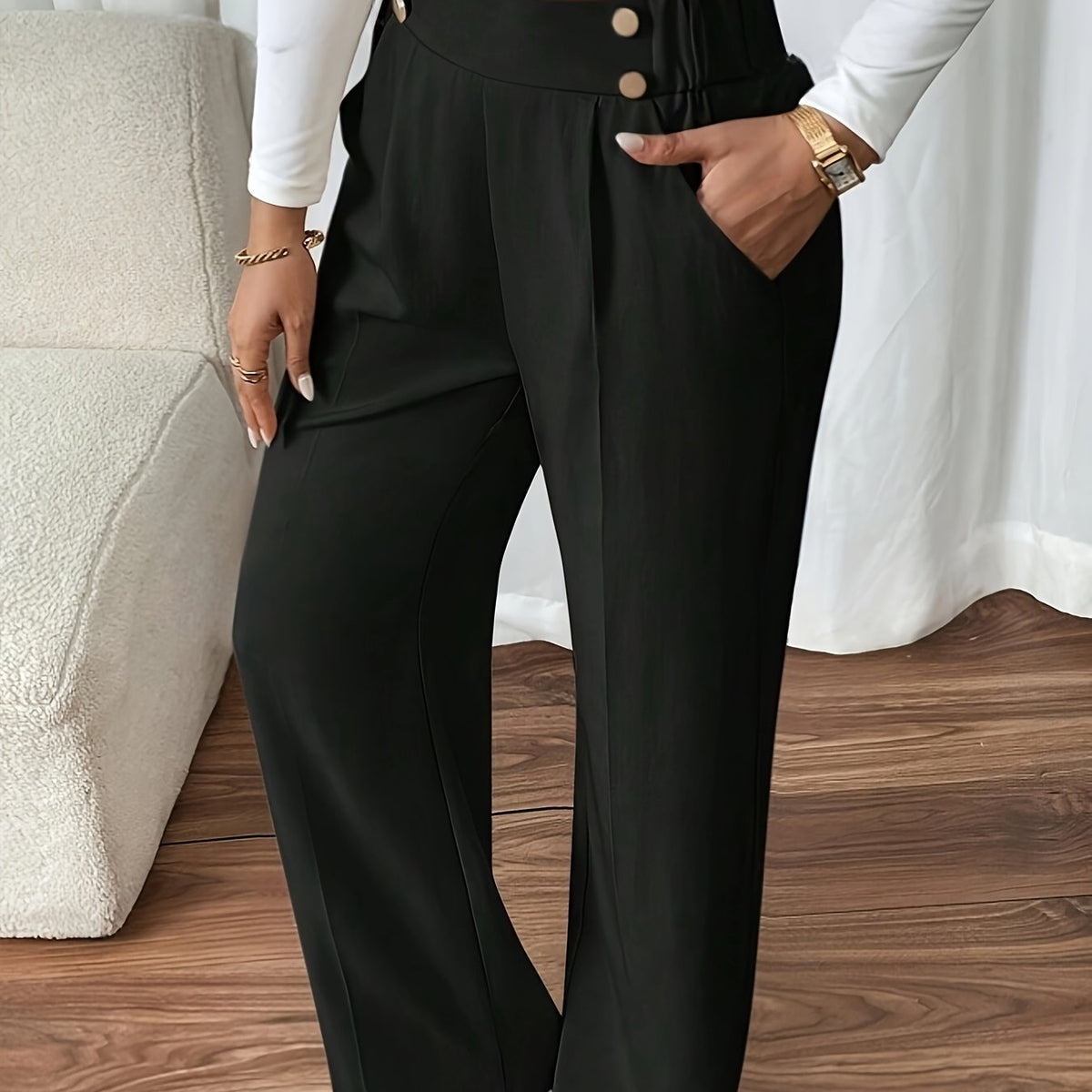Pantalón sastre recto de elegancia desenfadada