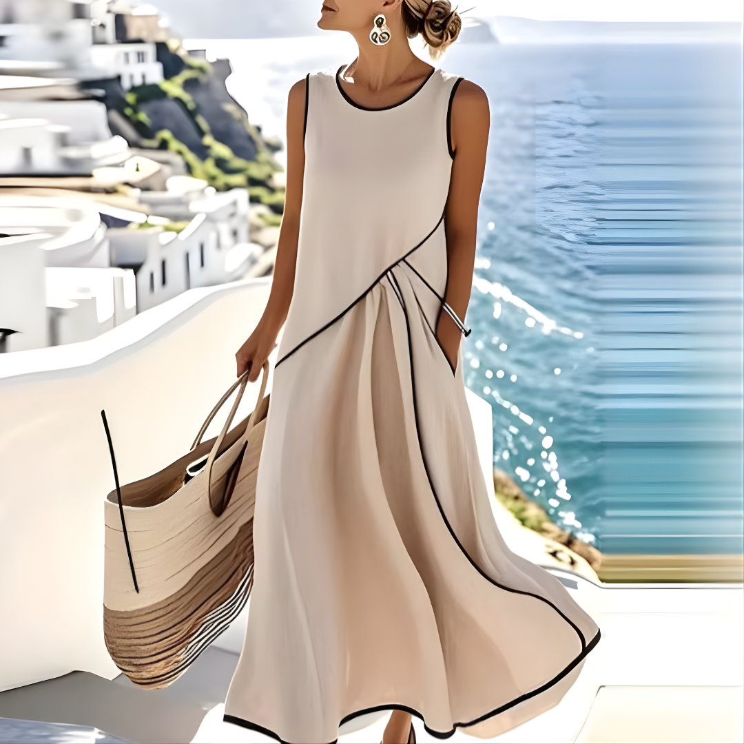 Saige | Vestido Midi de Rayas