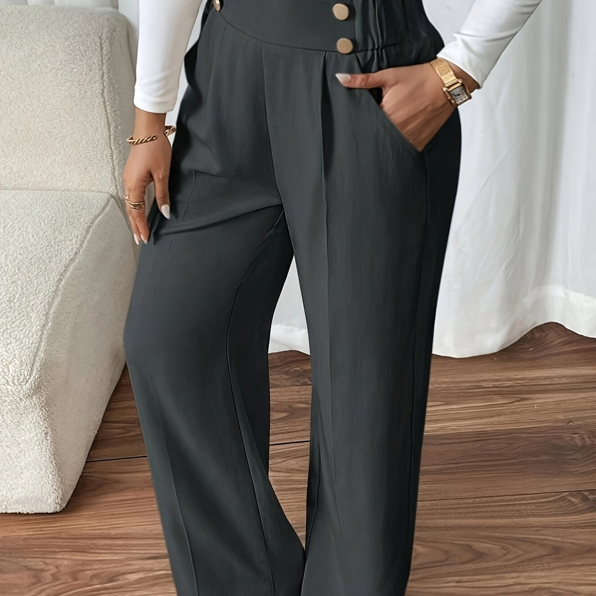 Pantalón sastre recto de elegancia desenfadada
