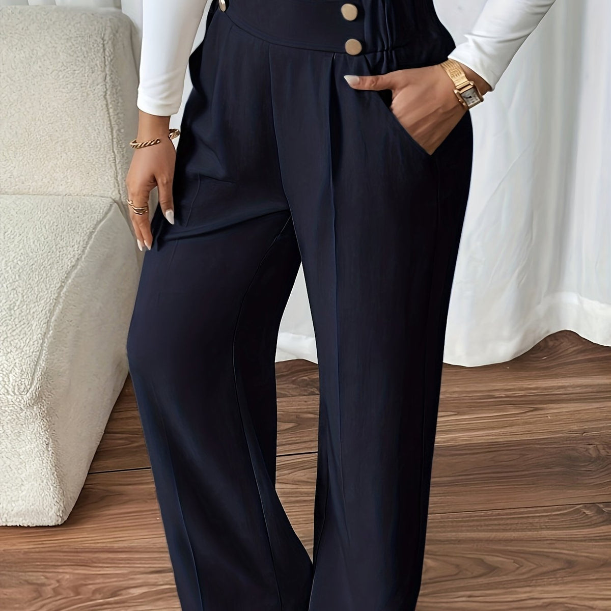 Pantalón sastre recto de elegancia desenfadada