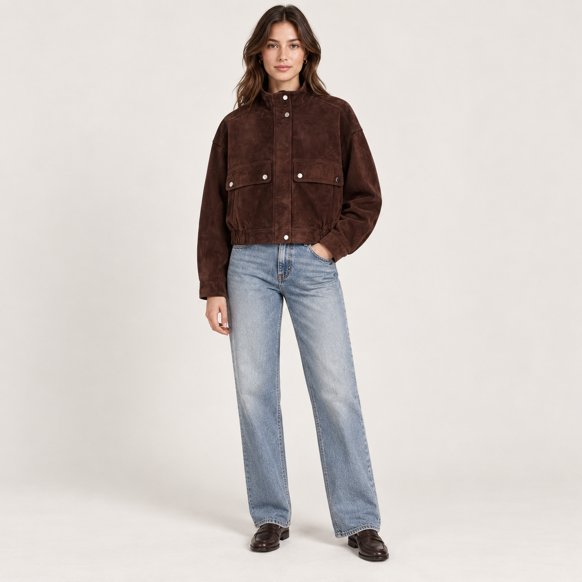 Chaqueta Efecto Ante Dalia