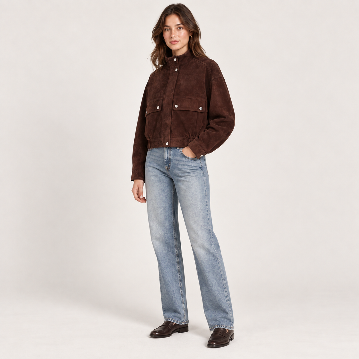 Chaqueta Efecto Ante Dalia
