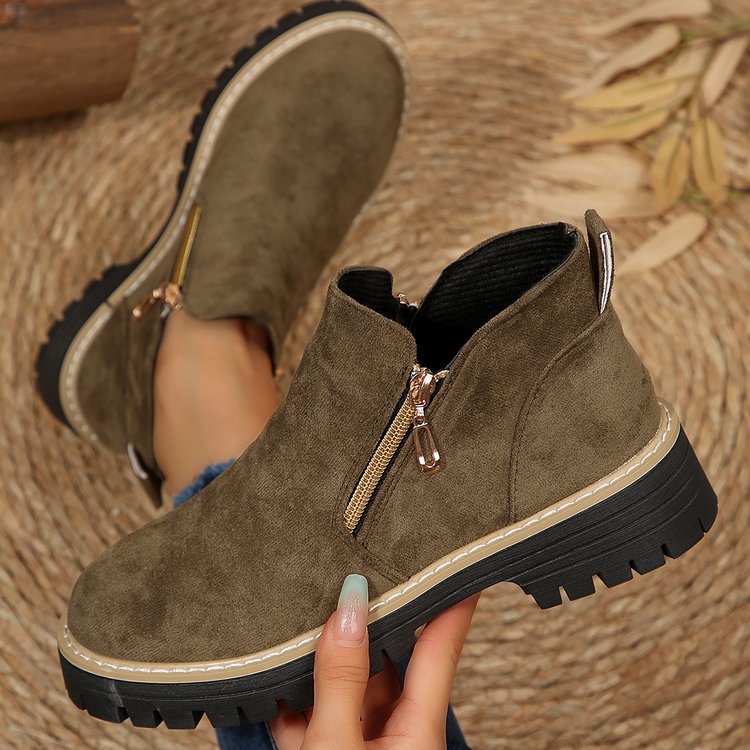 Blandine | Botines de plataforma con cremallera lateral