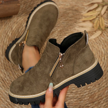 Blandine | Botines de plataforma con cremallera lateral