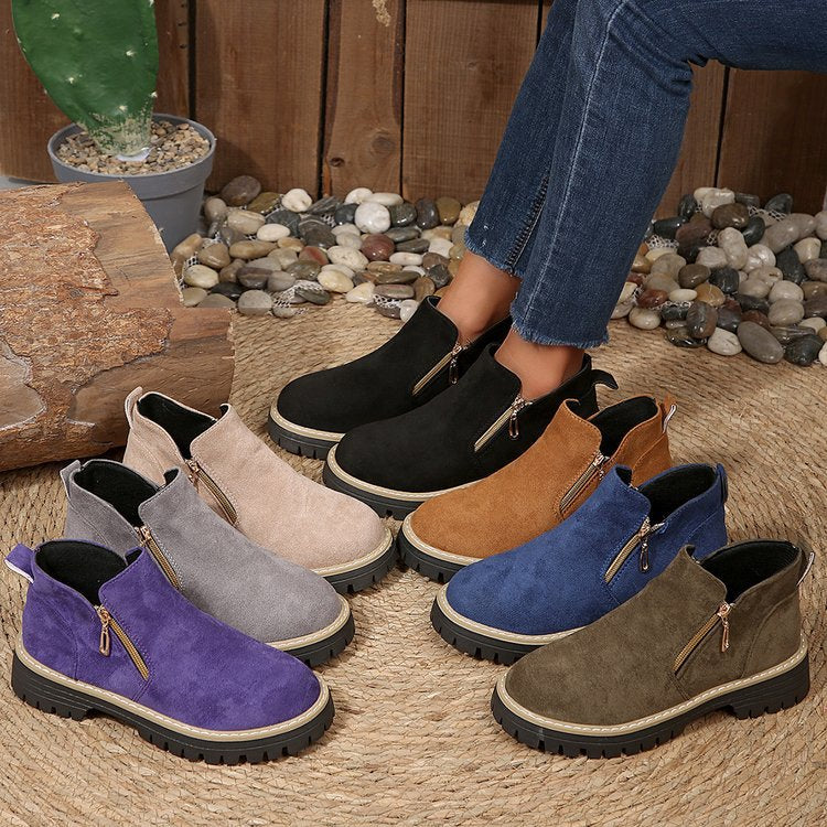 Blandine | Botines de plataforma con cremallera lateral