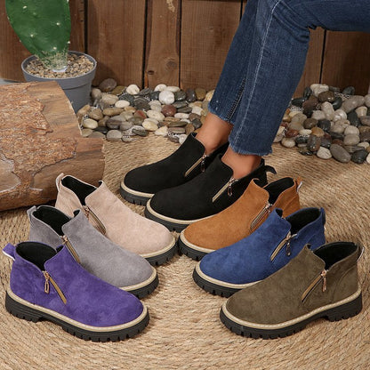 Blandine | Botines de plataforma con cremallera lateral