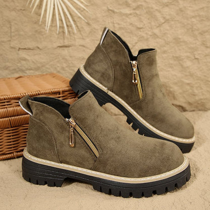 Blandine | Botines de plataforma con cremallera lateral