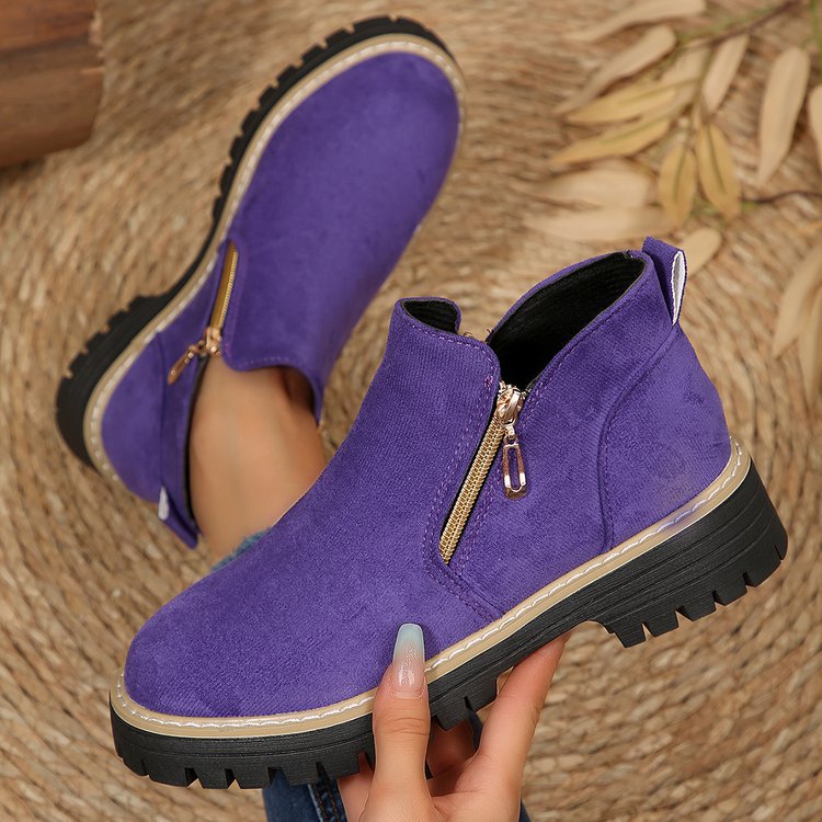 Blandine | Botines de plataforma con cremallera lateral