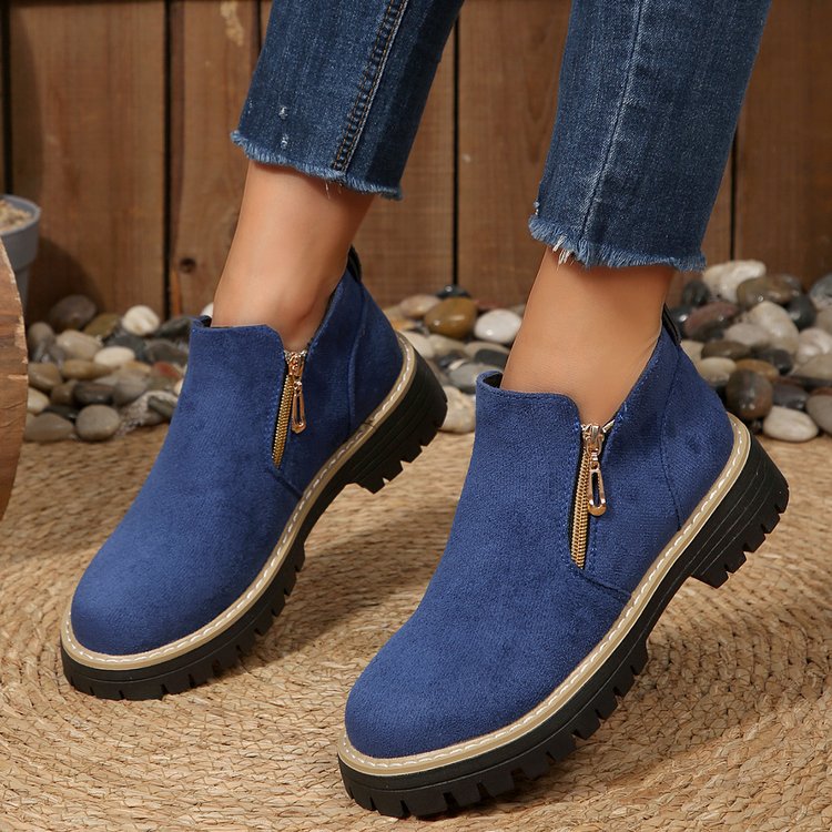 Blandine | Botines de plataforma con cremallera lateral