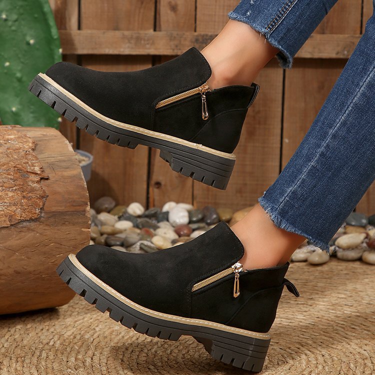 Blandine | Botines de plataforma con cremallera lateral