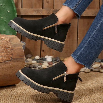 Blandine | Botines de plataforma con cremallera lateral