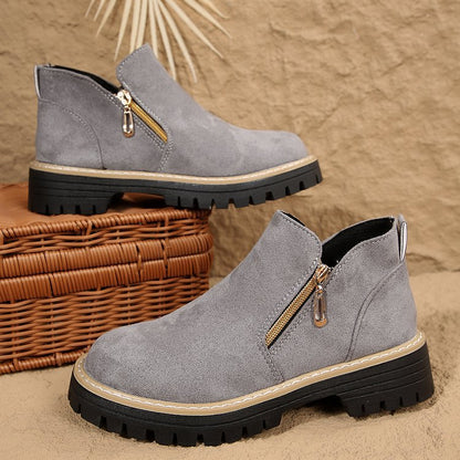 Blandine | Botines de plataforma con cremallera lateral
