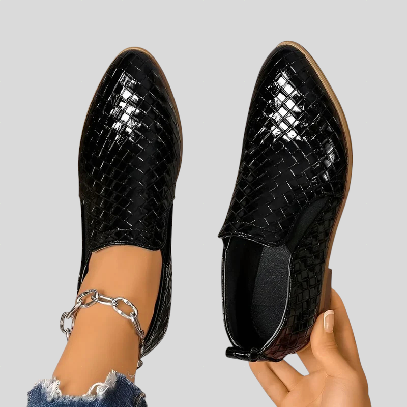 Éliane | Botines trenzados con tacón ancho