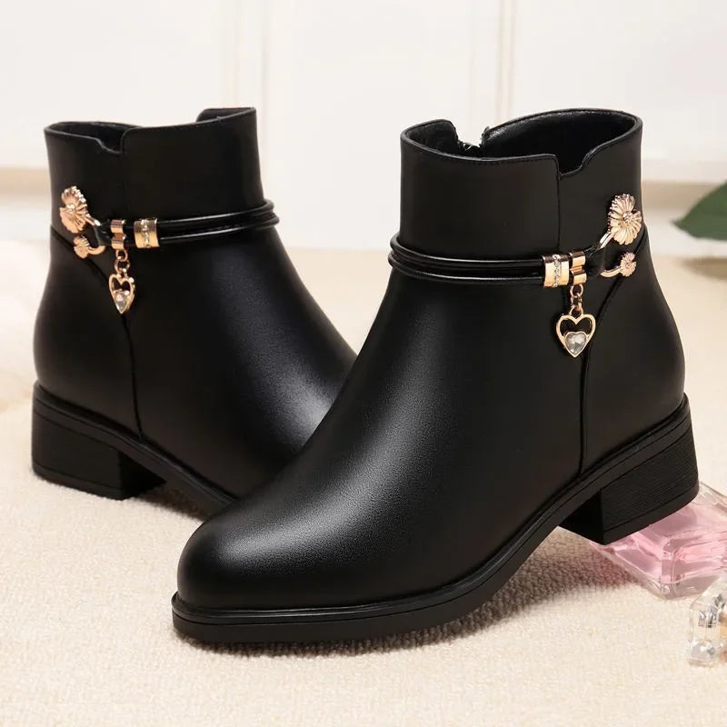 Constance | Botines Forrados de Tacón Bajo