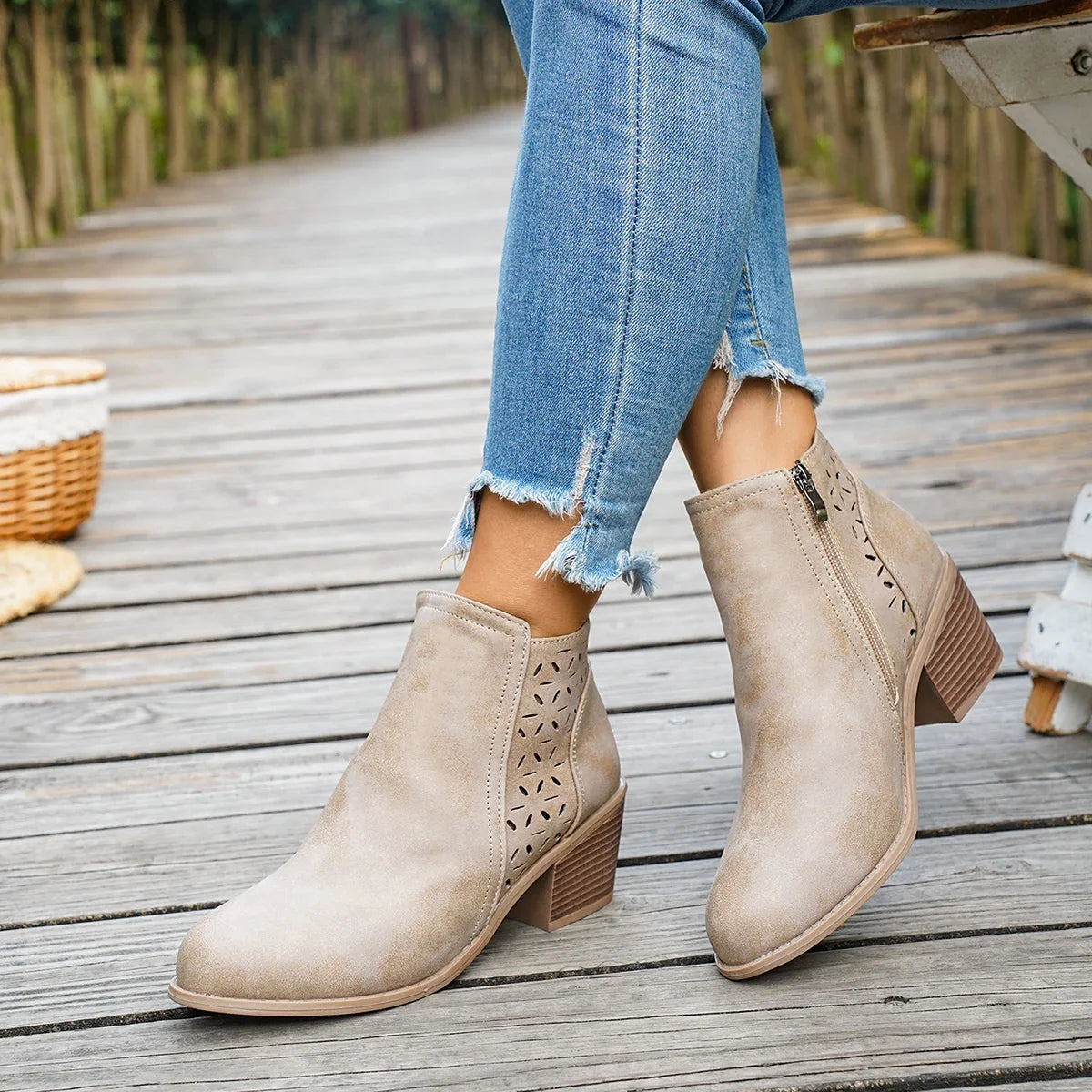 Garance | Botines western de tacón medio