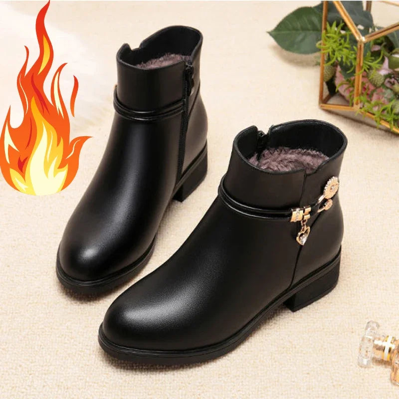 Constance | Botines Forrados de Tacón Bajo