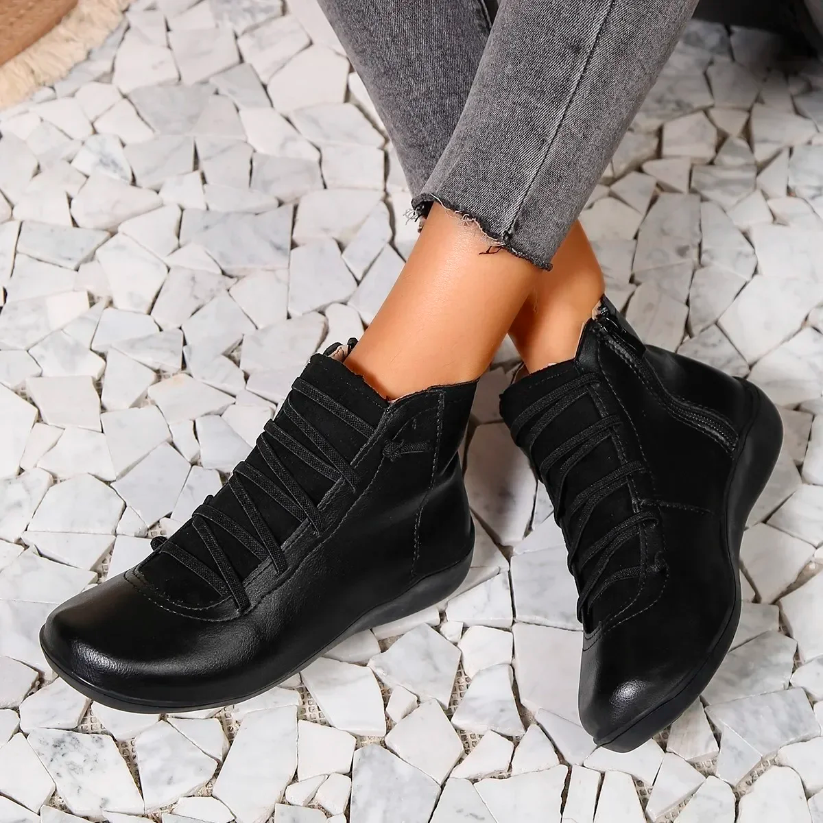 Helen | Botines con cremallera y suela antideslizante
