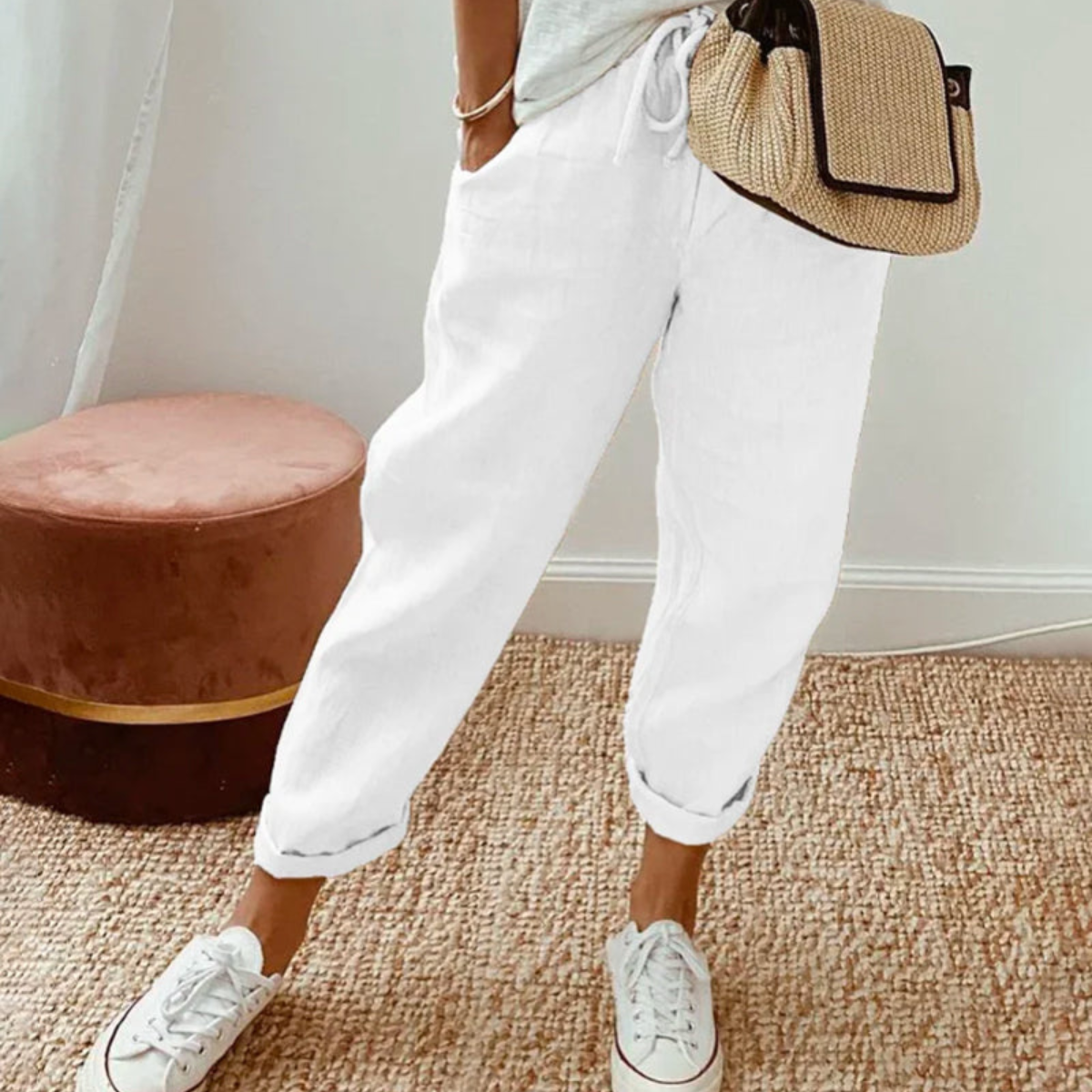 Pantalón elegante de algodón