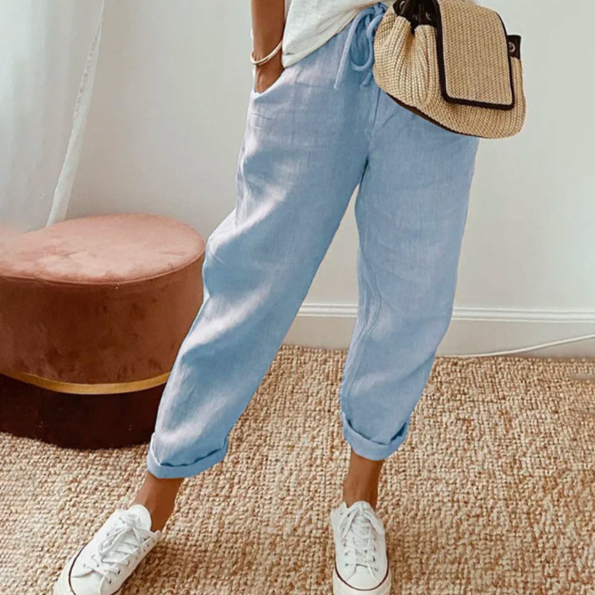 Pantalón elegante de algodón
