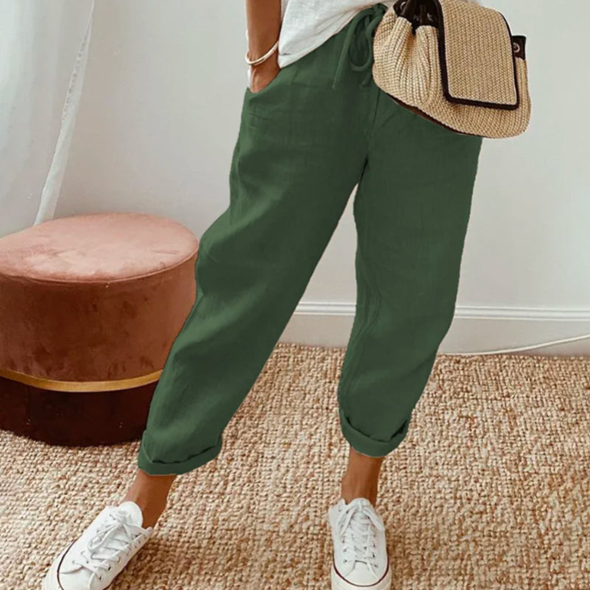 Pantalón elegante de algodón