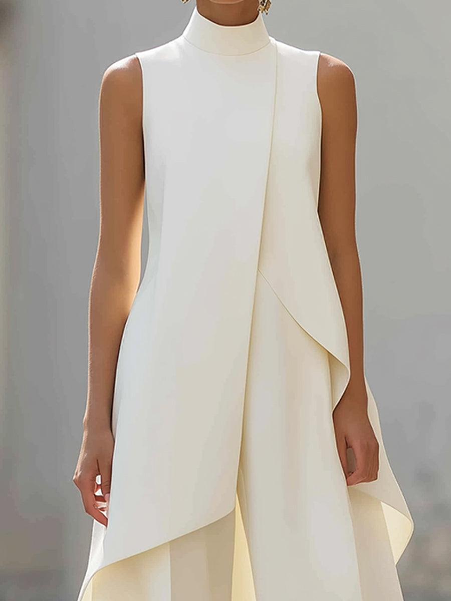Celia | Mono Largo de Pierna Ancha con Cuello Alto