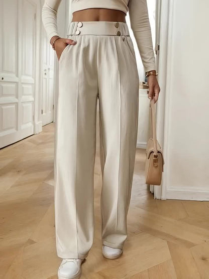 Pantalón sastre recto de elegancia desenfadada