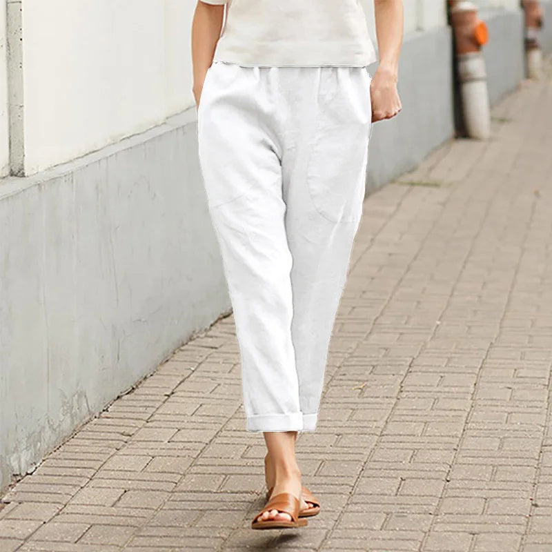 Pantalones anchos con bolsillos