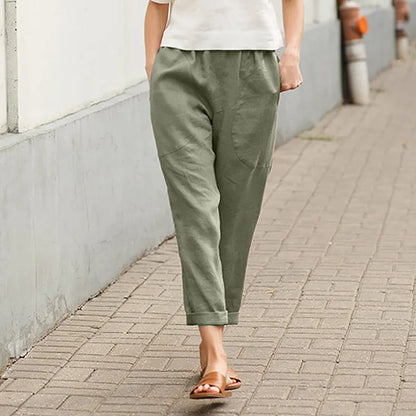 Pantalones anchos con bolsillos