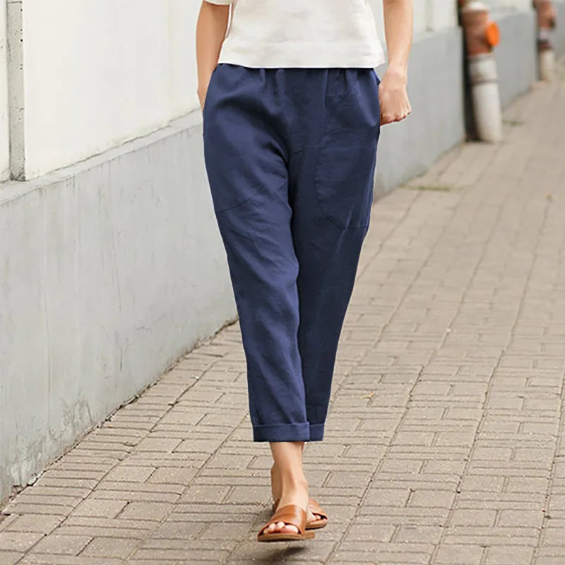 Pantalones anchos con bolsillos