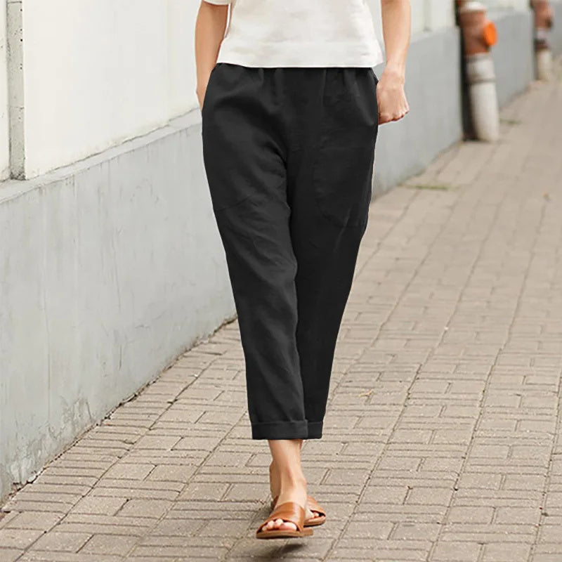 Pantalones anchos con bolsillos