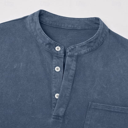 MARCOS | Camiseta de manga larga con cuello abotonado
